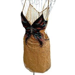 NWT Free People butterfly sequined mini dress, Medium